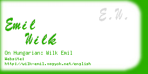 emil wilk business card